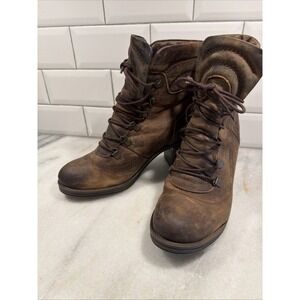 Steve Madden Brown Leather Lace Up Rambo Boot W9